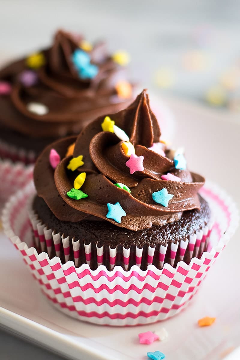 Bonkers Rich Small Batch Chocolate Cupcakes & Buttercream